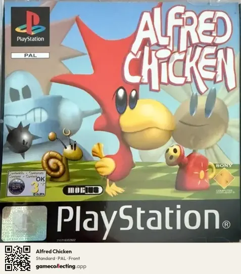 Alfred Chicken PlayStation, PAL box front