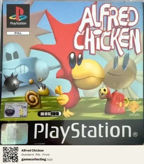 Alfred Chicken PlayStation, PAL box front