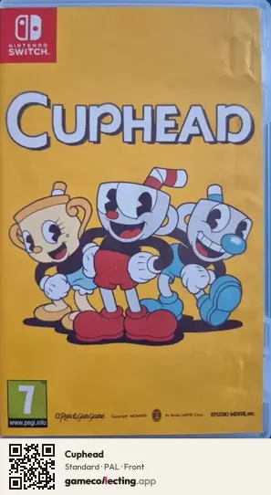 Cuphead Nintendo Switch, PAL box front