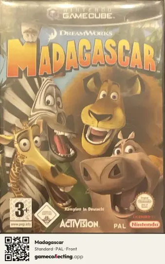 Madagascar Nintendo GameCube, PAL box front