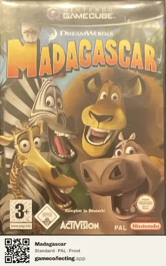 Madagascar Nintendo GameCube, PAL box front