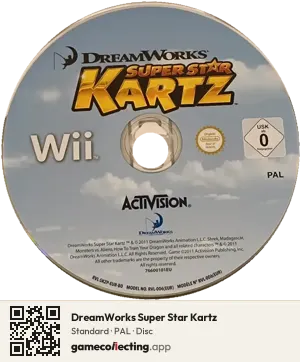 DreamWorks Super Star Kartz Nintendo Wii, PAL disc