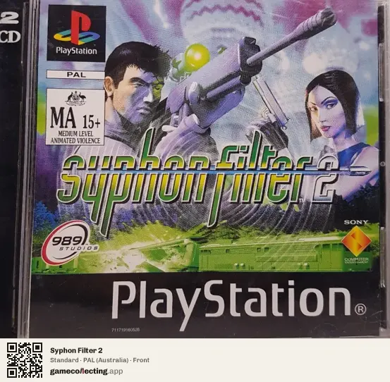 Syphon Filter 2 PlayStation, Australia box front