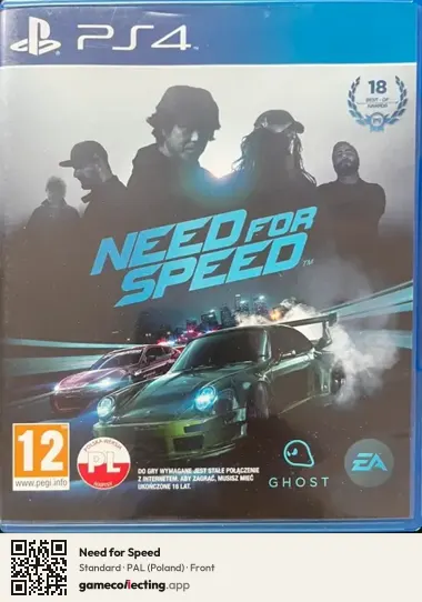 Need for Speed PlayStation 4, Poland box front