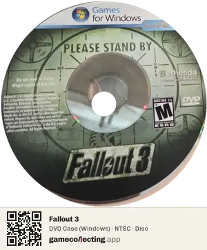 Fallout 3 Computer, NTSC disc