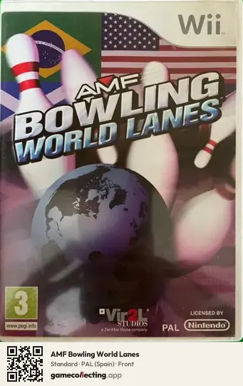 AMF Bowling World Lanes Nintendo Wii, Spain box front