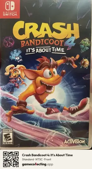 Crash Bandicoot 4: It's About Time Nintendo Switch, NTSC box front