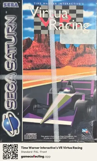 Time Warner Interactive's VR Virtua Racing Sega Saturn, PAL box front