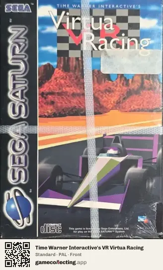 Time Warner Interactive's VR Virtua Racing Sega Saturn, PAL box front