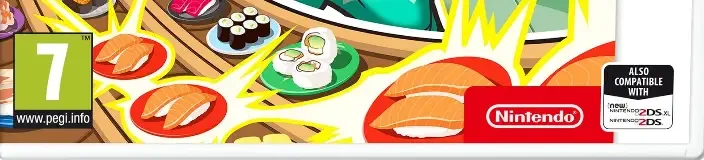 Sushi Striker: The Way of Sushido, the PEGI square on its front