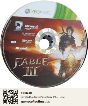 Fable III Xbox 360, PAL disc