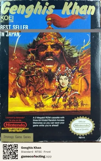 Genghis Khan Nintendo Entertainment System, NTSC box front