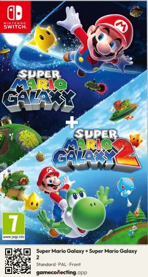 Super Mario Galaxy + Super Mario Galaxy 2 Nintendo Switch, PAL box front