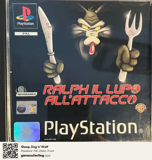 Sheep, Dog 'n' Wolf PlayStation, Italy box front