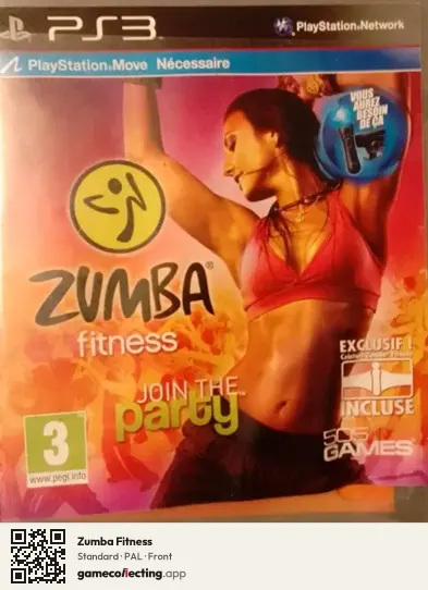 Zumba Fitness PlayStation 3, PAL box front