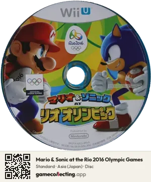 Mario & Sonic at the Rio 2016 Olympic Games Nintendo Wii U, Asia disc