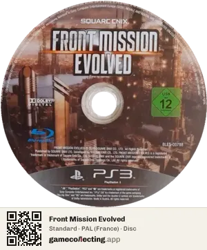 Front Mission Evolved PlayStation 3, PAL disc