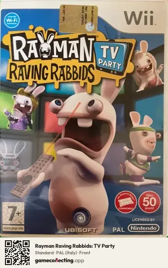 Rayman Raving Rabbids: TV Party Nintendo Wii, Italy box front