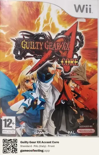 Guilty Gear XX Accent Core Nintendo Wii, Italy box front