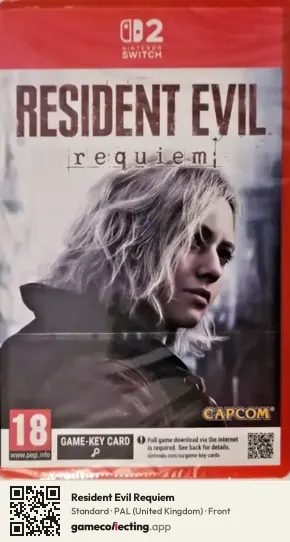 Resident Evil Requiem Nintendo Switch 2, United Kingdom box front