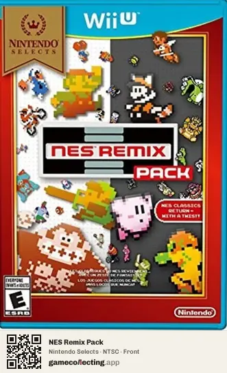 NES Remix Pack Nintendo Wii U, NTSC box front