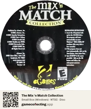 The Mix 'n Match Collection Computer, NTSC disc