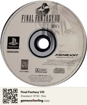 Final Fantasy VIII PlayStation, NTSC disc