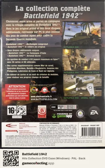 Battlefield 1942 Computer, PAL box back