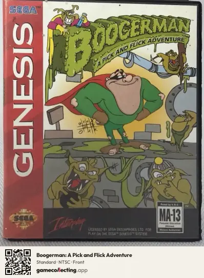 Boogerman: A Pick and Flick Adventure Sega Mega Drive / Genesis, NTSC box front