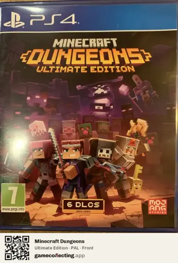 Minecraft Dungeons PlayStation 4, PAL box front