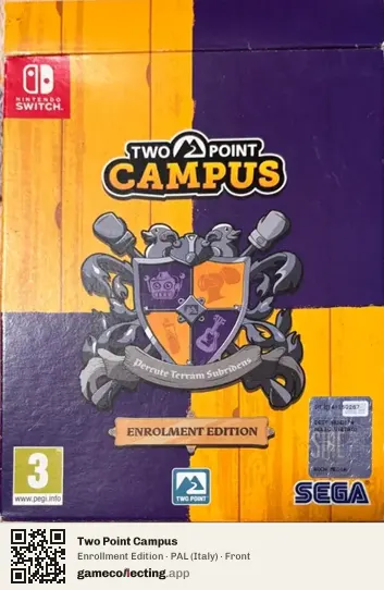 Two Point Campus Nintendo Switch, Italy box front