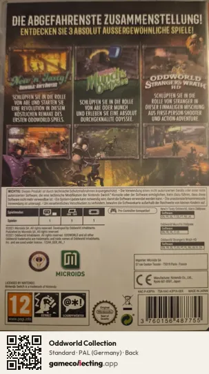 Oddworld Collection Nintendo Switch, Germany box back