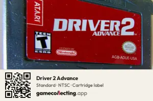 Driver 2 Advance Game Boy Advance, NTSC cartridge label