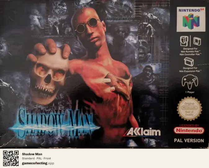 Shadow Man Nintendo 64, PAL box front