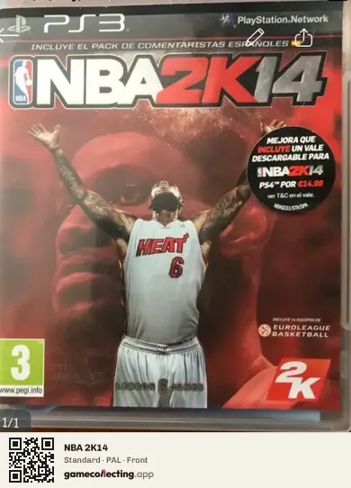 NBA 2K14 PlayStation 3, PAL box front