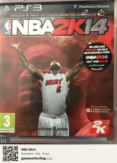 NBA 2K14 PlayStation 3, PAL box front