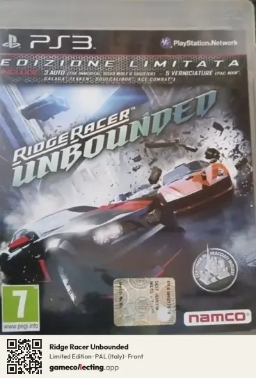 Ridge Racer Unbounded PlayStation 3, Italy box front