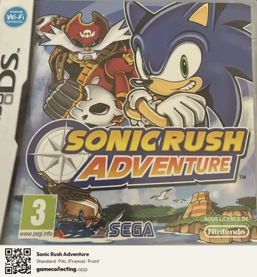 Sonic Rush Adventure Nintendo DS, France box front