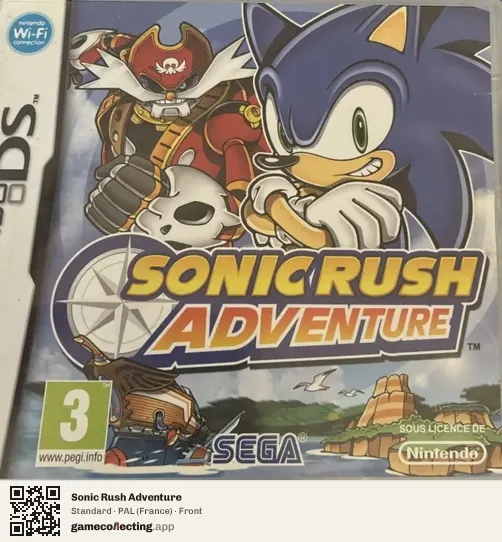 Sonic Rush Adventure Nintendo DS, France box front