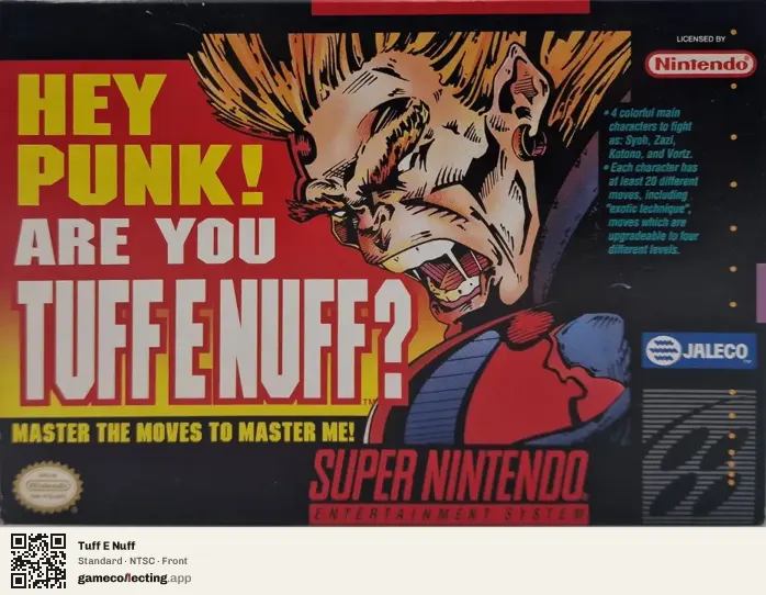 Tuff E Nuff Super Nintendo Entertainment System, NTSC box front