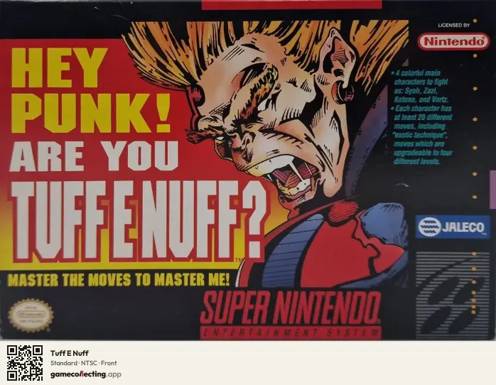 Tuff E Nuff Super Nintendo Entertainment System, NTSC box front
