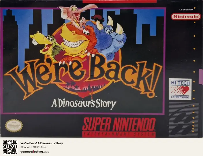 We're Back! A Dinosaur's Story Super Nintendo Entertainment System, NTSC box front