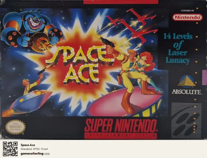 Space Ace Super Nintendo Entertainment System, NTSC box front