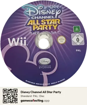 Disney Channel All Star Party Nintendo Wii, PAL disc