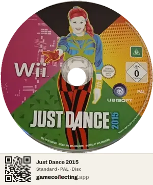 Just Dance 2015 Nintendo Wii, PAL disc