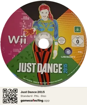 Just Dance 2015 Nintendo Wii, PAL disc