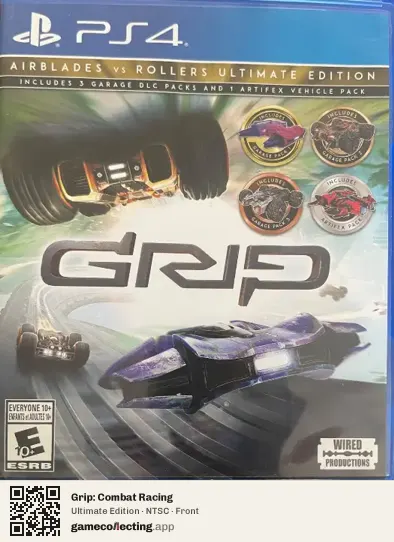 Grip: Combat Racing PlayStation 4, NTSC box front