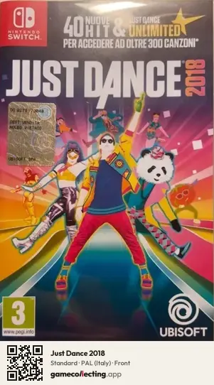 Just Dance 2018 Nintendo Switch, Italy box front