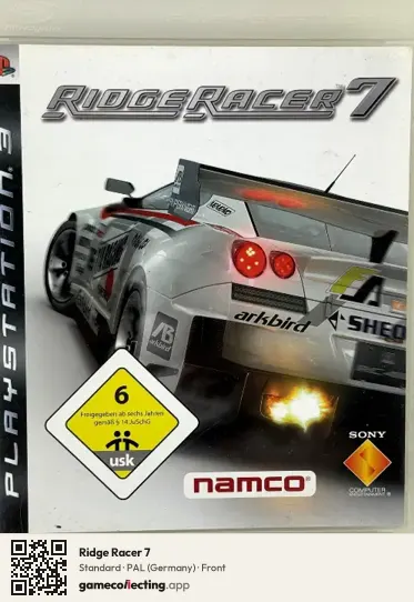 Ridge Racer 7 PlayStation 3, Germany box front
