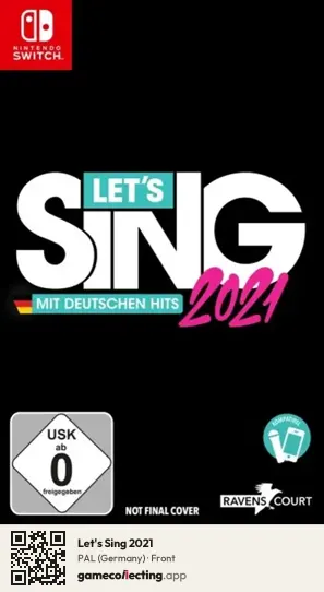 Let's Sing 2021 Nintendo Switch, Germany box front
